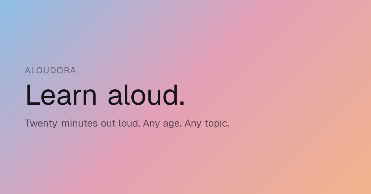 Aloudora preview